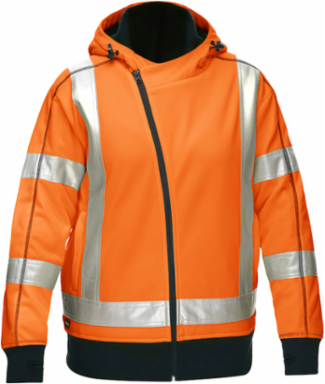 CSA Z96 Class 2 Women's Contoured Full Zip Hooded Sweatshirt with Sherpa Lining