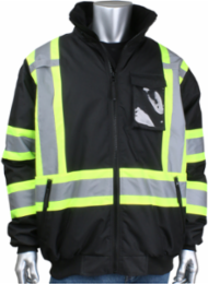 ANSI Type O Class 1 and CAN/CSA Z96 Two-Tone X-Back Full Zip Bomber Jacket