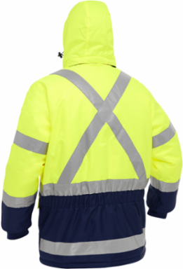 ANSI Type R Class 3 and CSA Z96 Class 2 X-Back Extreme Cold Jacket with Navy Bottom