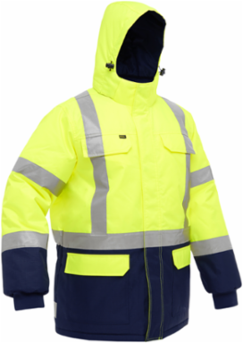 ANSI Type R Class 3 and CSA Z96 Class 2 X-Back Extreme Cold Jacket with Navy Bottom