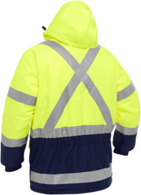 ANSI Type R Class 3 and CSA Z96 Class 2 X-Back Extreme Cold Jacket with Navy Bottom