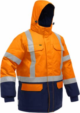 ANSI Type R Class 3 and CSA Z96 Class 2 X-Back Extreme Cold Jacket with Navy Bottom