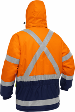 ANSI Type R Class 3 and CSA Z96 Class 2 X-Back Extreme Cold Jacket with Navy Bottom