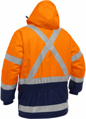 ANSI Type R Class 3 and CSA Z96 Class 2 X-Back Extreme Cold Jacket with Navy Bottom