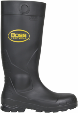 Black PVC Full Safety Steel Toe and Midsole Boot