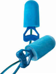 Metal Detectable Disposable Bio-based Corded Foam Ear Plug with Pinchfit™ Technology - NRR 32, Blue, OS