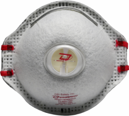 Deluxe N95 Disposable Respirator with Butterfly Valve, Nuisance Level for OV-AG-Ozone and FR Material - 10 Pack
