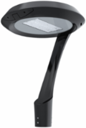 Area Light LED SKY-LED35 35W 120-277V 3000K Type V Distribution Matte Black Finish Dimmable Post-top 1 Arm