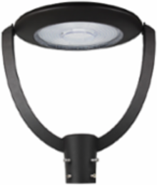 Area Light LED XBAR1-LED75 75W 120-277V Variable Temp 90° Symmetrical Distribution Matte Black Finish Dimmable with Photocell Polycarbonate Lens