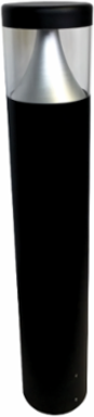 Bollard LED P6R-LED W 347V 5000K Sand Textured Black Finish Frosted Glass Lens