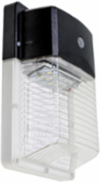 Wall Light LED WLE-LED12 12W 120-277V 4000K Matte Black Finish with Photocell Clear Lens