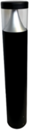 Bollard LED P8RD-LED W 120-277V 3000K Sand Textured Black Finish Frosted Glass Lens