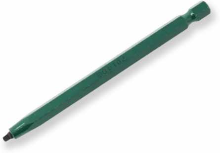 DRIVER BIT - #1 GREEN SQUARE X 3"