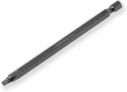 DRIVER BIT - #3 BLACK SQUARE X 6"