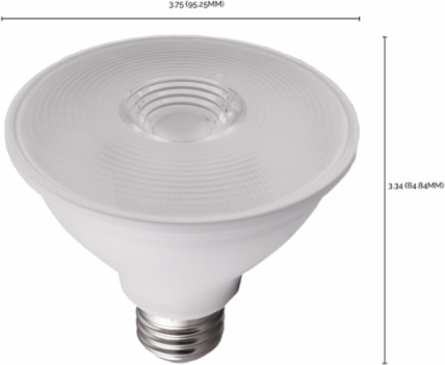 8.9 Watt PAR30S LED Flood Light - 3000K, 40 Degree Beam, Medium Base, Dimmable
