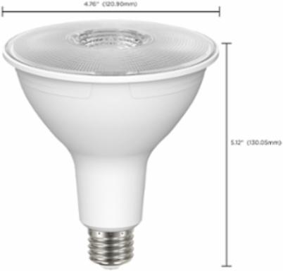 PAR38 LED 11.5 Watt 90 CRI 1000 Lumens 3000K 40° Beam Angle Medium Base 120 Volt
