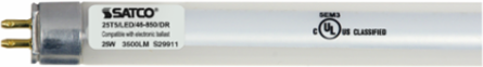 25 Watt T5 LED Lamp - 5000K, 3500 Lumens, 48 Inch, Ballast Dependent