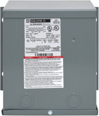 Transformer, dry type, encapsulated, 1.5kVA, 1 phase, 208V primary, 120/240V secondary, 8A, 115C rise [TAA]
