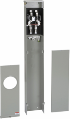 200 Amp Ringless Meter Socket, 600 Volt, 4 Jaws NEMA 3R, Steel