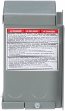 Resin Encapsulated Transformer 0.1 kVA, 240/480V Primary, NEMA 3R, Wall Mounted