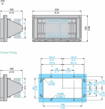 Multi9 Transparent Cover for Mounting Through Door, 0.35 kg