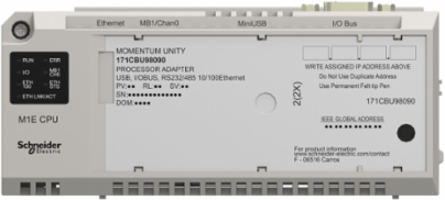 Modicon Momentum Unity M1E Processor, IP20 Rated, Width 144 mm, Weight 0.163 kg