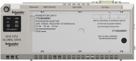 Modicon Momentum M1E Processor, Ethernet & USB, 144mm Width, 0.163kg Weight