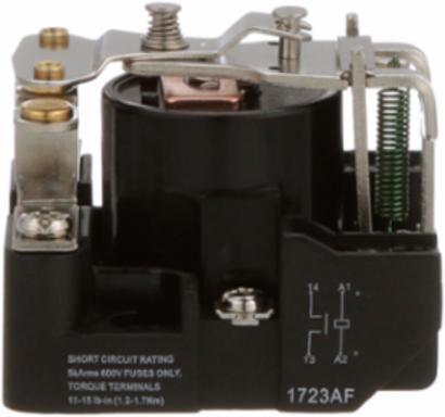 Power relay, SE Relays, SPST-NO-DM, 40A, 120 VAC, open type,