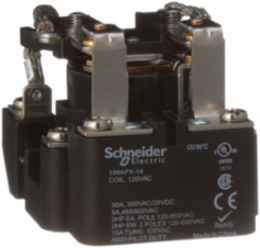 Power relay, SE Relays, DPDT, 50A, 120 VAC, open type, heavy duty