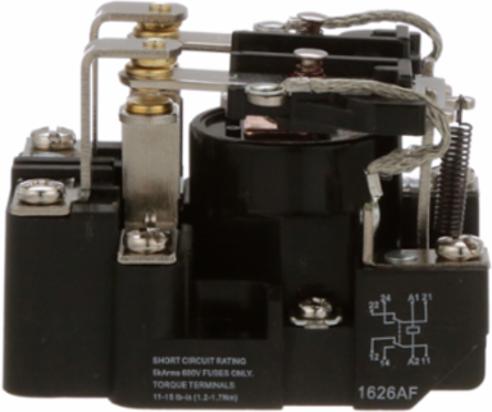 Power relay, SE Relays, DPDT, 40A, 24 VAC, open type, heavy duty