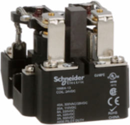 Power relay, SE Relays, DPDT, 40A, 24 VDC, magnetic blowout, open type