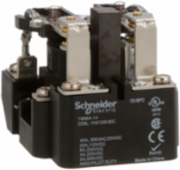 Power relay, SE Relays, DPDT, 40A, 120 VDC, magnetic blowout, open type
