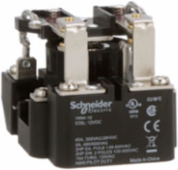 Power relay, SE Relays, DPDT, 40A, 12 VDC, open type, heavy duty