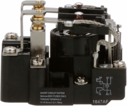 Power Relay, DPST-NO, open cover type, screw terminal, 40A, 24V DC, 2 C/O