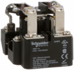 Power relay, SE Relays, DPDT, 40A, 120 VDC, open type, heavy duty