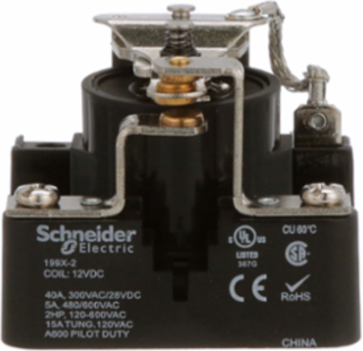 Power relay, SE Relays, SPDT, 40A, 12 VDC, open type, heavy duty