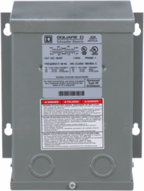 Buck and Boost Transformer 1 kVA, NEMA 3R, 120x240V Primary, 12/24V Secondary