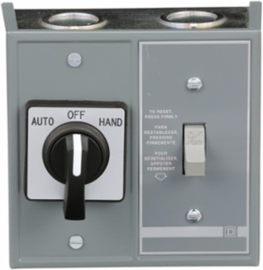 Duplex Manual Starter 1HP at 277VAC, 16A, NEMA 1, Toggle Switch