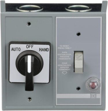 Duplex Manual Starter 16A, 1 Pole, 1 HP at 277VAC, NEMA 1