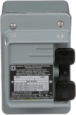 NEMA 4 Manual Starter 1HP at 277VAC, 16A, 1 Pole, 0.75 Inch Conduit Entry