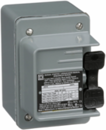 NEMA 4 Manual Starter 1HP at 277VAC, 16A, 1 Pole, 0.75 Inch Conduit Entry