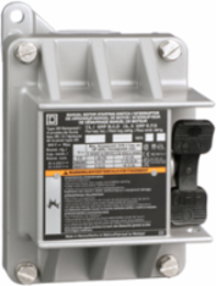 Manual Motor Switch, 20A, 2 Pole, 3 HP at 575VAC, Toggle Operated
