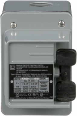 Manual Motor Switch, 30A, 3 Pole, 10HP at 575VAC, NEMA 4