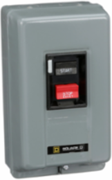 Manual Motor Starter, 2 HP at 230VAC, NEMA Size M-0, 600 VAC