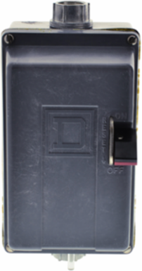 Manual Motor Starter, NEMA M0, 600V, 2 Pole, 2HP at 230V AC