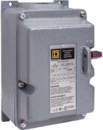 Integral Horsepower Manual Starter, NEMA M-1, 10HP, 600VAC, 3 Pole