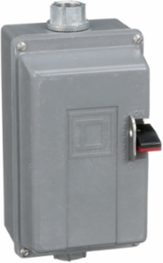 NEMA M1 Manual Starter, 3 Pole, 10HP, NEMA 4/4X Enclosure, 600V AC