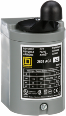 Reversing Drum Switch, 2HP 230VAC/575VAC, NEMA 1 Enclosure