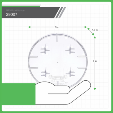 EZ Meter-Pak Lexan Closing Plate for Ring/Ringless Meters 7 Inch x 1.7 Inch