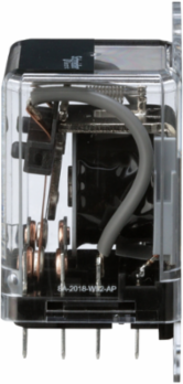 Power Relay, DPDT, side flange cover, quick connections terminals, 30A, 12V DC, 2NO + 2NC